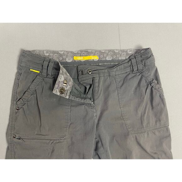 Lole Grey Low Rise Cropped Cargo Capri Pants Women’s Size 8 Active Wear Workout - Picture 3 of 7